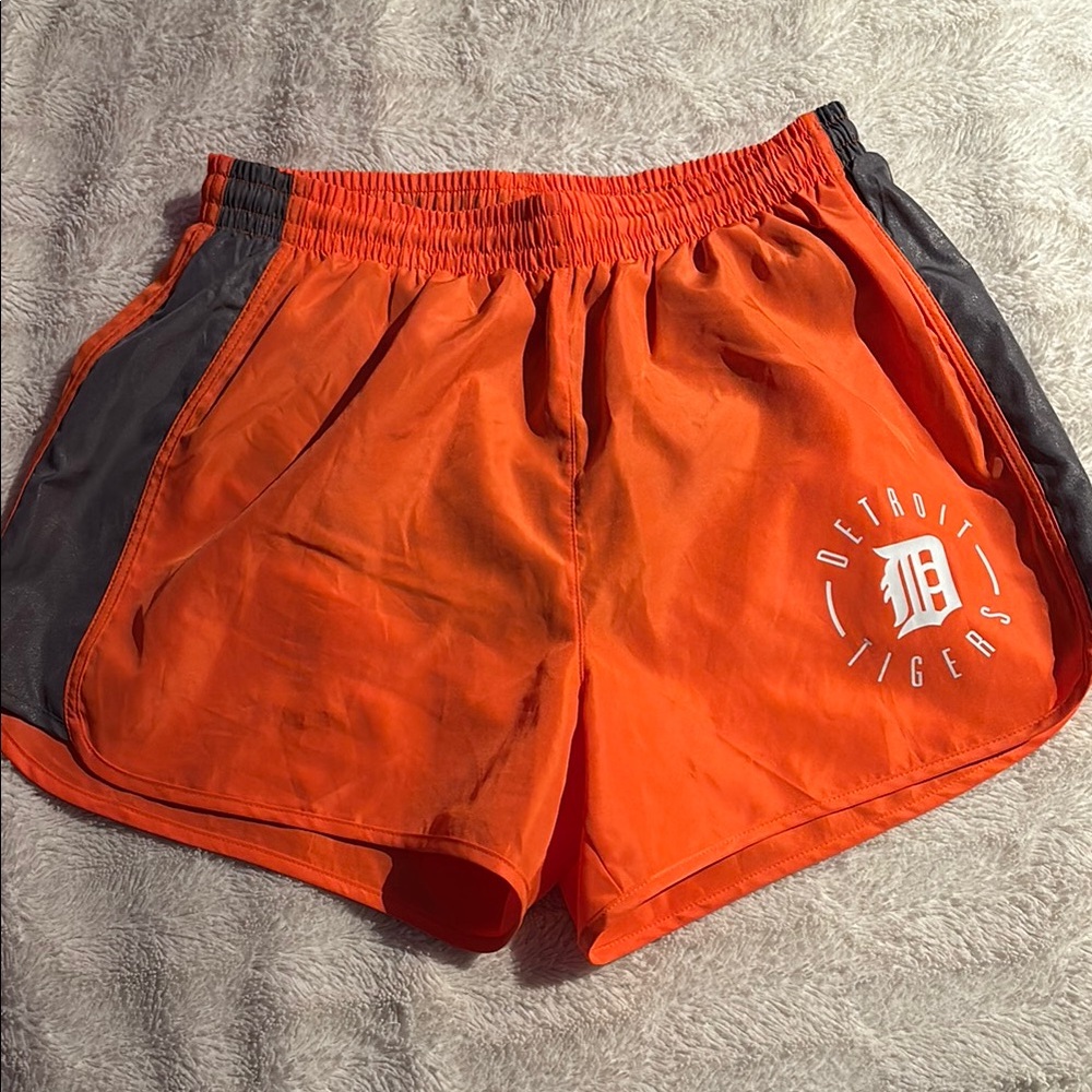 Detroit Tigers Orange Athletic Shorts by VS PINK